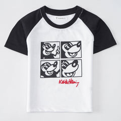 Kjunction Boys Half Sleeves-Printed T-Shirt