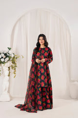 Feathers Unstitched 3 Piece Digital Printed Lawn Summer Suit-BRILLEX-FT714