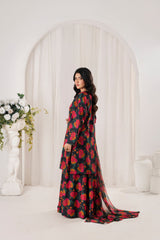 Feathers Unstitched 3 Piece Digital Printed Lawn Summer Suit-BRILLEX-FT714