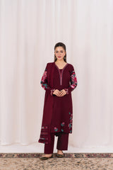 Feathers Unstitched Winter Arrivals Suit-ZARENE-FT558