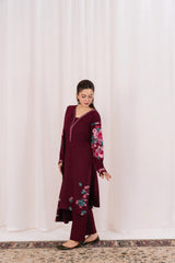 Feathers Unstitched Winter Arrivals Suit-ZARENE-FT558