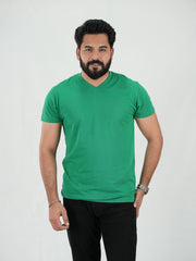 Mercato Green V Neck Shirt