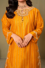 Midway Arts Stitched 3 Piece Formals Collection'2026-remium-chiffon-3-pc-gharara-dress