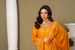 Midway Arts Stitched 3 Piece Formals Collection'2026-remium-chiffon-3-pc-gharara-dress