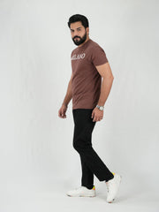 Mercato Round Neck Brown Shirt