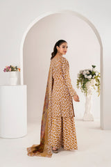 Feathers Unstitched 3 Piece Digital Printed Lawn Summer Suit-JOVELL-FT700