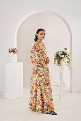 Feathers Unstitched 3 Piece Digital Printed Lawn Summer Suit-PRIZON-FT712