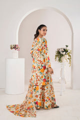 Feathers Unstitched 3 Piece Digital Printed Lawn Summer Suit-PRIZON-FT712