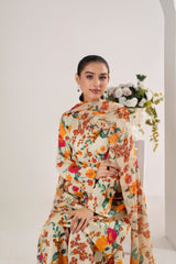 Feathers Unstitched 3 Piece Digital Printed Lawn Summer Suit-PRIZON-FT712