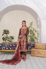 Saqafat By Abeera Exclusive Stitched Poly Lawn Suit-SQ-13