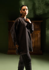 Nairah Co Ords Summer Solids Suit-Midnight Black