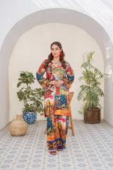 Saqafat By Abeera Exclusive Stitched Poly Lawn Suit-SQ-11