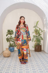 Saqafat By Abeera Exclusive Stitched Poly Lawn Suit-SQ-11