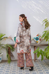 Saqafat By Abeera Exclusive Stitched Poly Lawn Suit-SQ-10