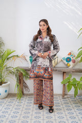 Saqafat By Abeera Exclusive Stitched Poly Lawn Suit-SQ-10