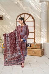 Saqafat By Abeera Exclusive Stitched Poly Lawn Suit-SQ-09