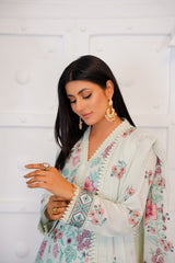 Threads & Weaves 3 Pc Embroidered Lawn Suit-L23105