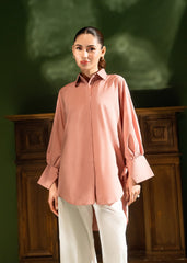 Nairah Shirts Summer Solids Suit-Dusty Rose