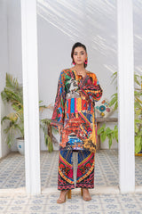 Saqafat By Abeera Exclusive Stitched Poly Lawn Suit-SQ-08