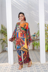 Saqafat By Abeera Exclusive Stitched Poly Lawn Suit-SQ-08