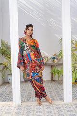 Saqafat By Abeera Exclusive Stitched Poly Lawn Suit-SQ-08