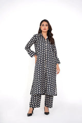 Arha Eman Stitched Winter Suit-Polka Muse â€“ 2 Piece Coord Ready To Wear