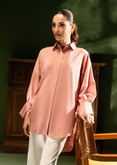 Nairah Shirts Summer Solids Suit-Dusty Rose