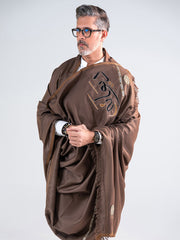 Tng By Md-Deewana Shawl | Embroidered | Choco Brown