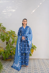 Saqafat By Abeera Exclusive Stitched Poly Lawn Suit-SQ-04