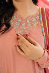 Baat Pakki Omal by Komal Stitched 3 Piece Dobby Suit-Ayla