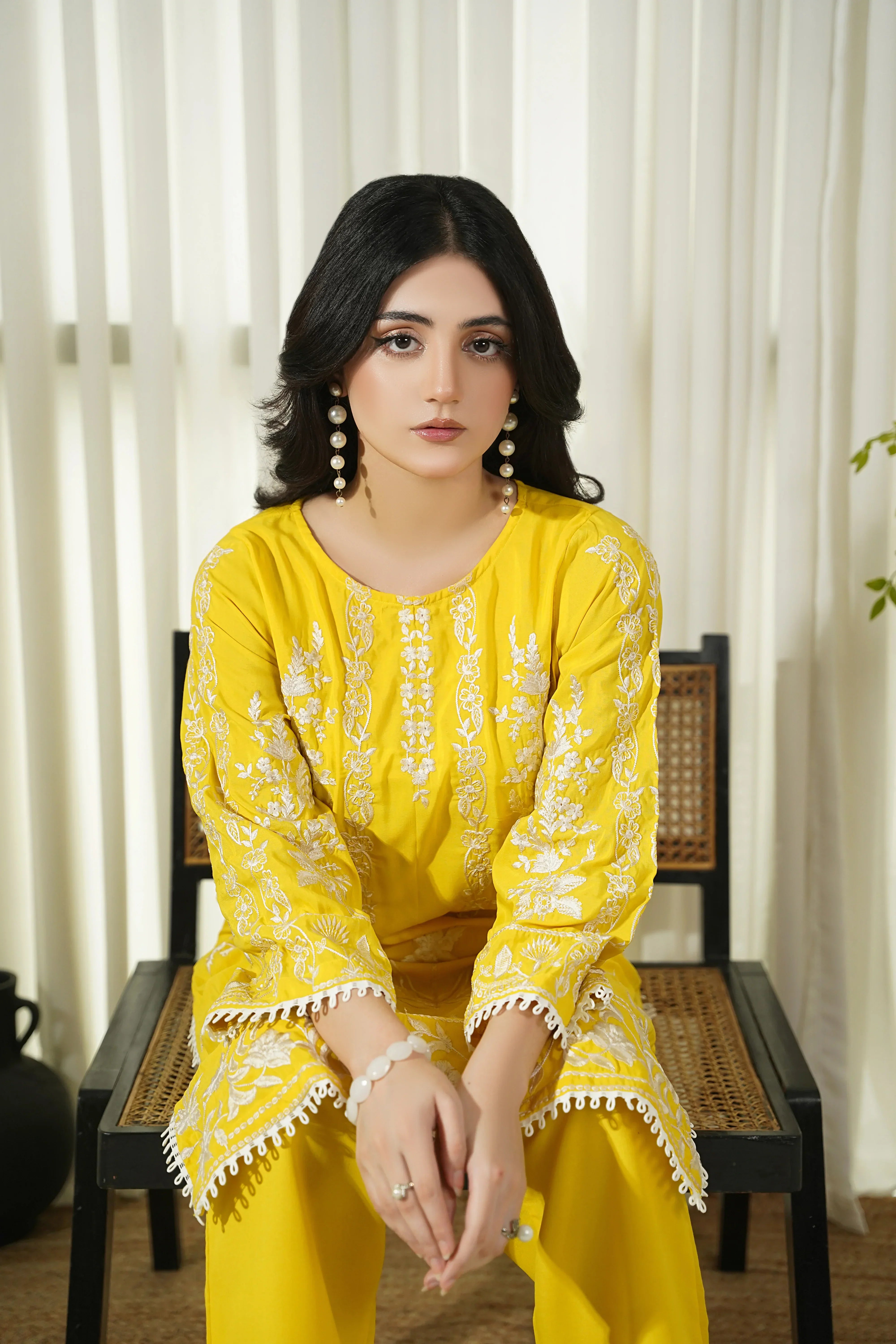 Dhaga Stitched 2 Piece Co Ords Summer Collection'2025-Honey Haze