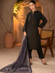 Tng By MD Shawl Collection-Gehrai (Black)