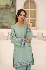 Sada Bahar By Abeera Stitched 2 Piece Emb Premium Cotton Suit-SB-02