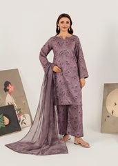 Meerak Stitched 3 Piece Blended Silk Suit-Mezaria