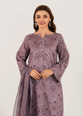 Meerak Stitched 3 Piece Blended Silk Suit-Mezaria