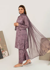 Meerak Stitched 3 Piece Blended Silk Suit-Mezaria