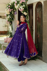 Baat Pakki Omal by Komal Stitched 3 Piece Dobby Suit-Malaika