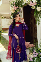 Baat Pakki Omal by Komal Stitched 3 Piece Dobby Suit-Malaika