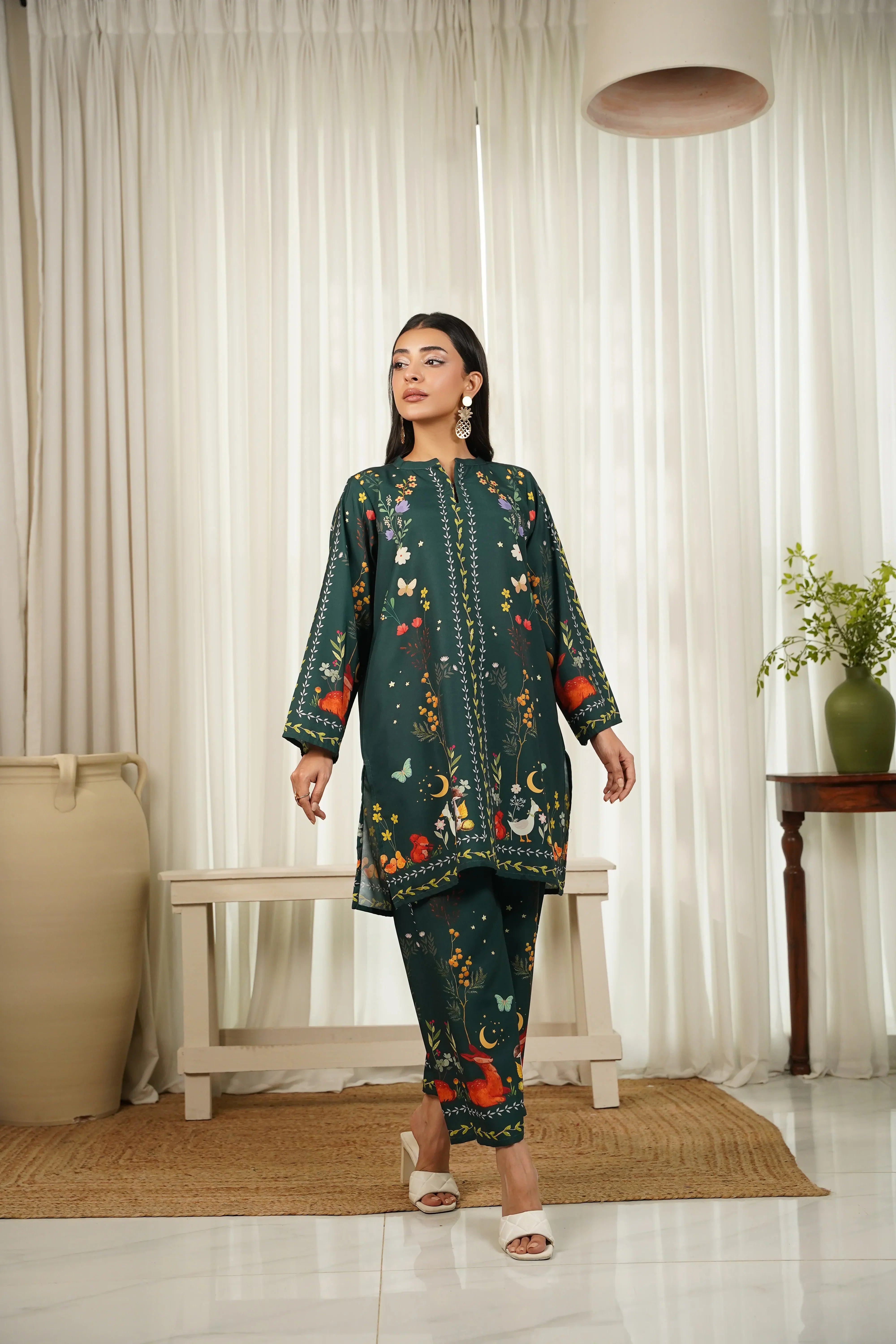 Dhaga Stitched 2 Piece Crepe Collection'2025-Jade