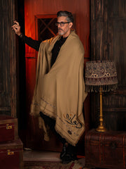 Tng By Md-Deewana Shawl | Embroidered | Camel