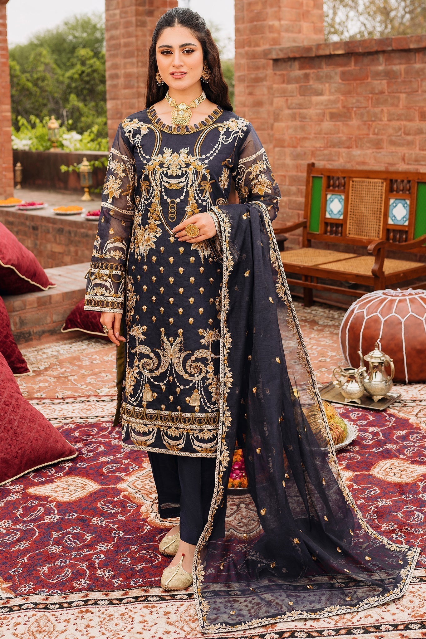 Raahi by Panache Apparel Stitched Collection-Amber