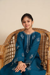 Khayat Stitched Co Ords Cambric Winter Kids Suit-Cerina - WInter