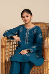 Khayat Stitched Co Ords Cambric Winter Kids Suit-Cerina - WInter