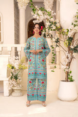 Zar E Gul By Abeera Stitched 2 Piece Poly Lawn Suit-ZG-06