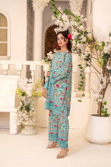 Zar E Gul By Abeera Stitched 2 Piece Poly Lawn Suit-ZG-06
