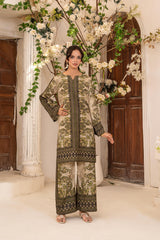 Zar E Gul By Abeera Stitched 2 Piece Poly Lawn Suit-ZG-09