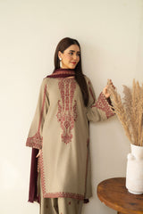 Tiraz Stitched 3 Piece Winter Suit-Saiban