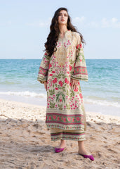 Oasis by Meerak Stitched 2 Piece Silk Lawn Kaftan-KF - 04