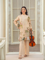 Tng By Md Stitched-Shajar | 2 Piece | Printed | Beige