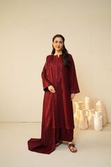 Tiraz Stitched 3 Piece Winter Suit-Marwa